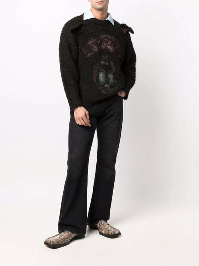 doublet camel-print long-sleeved jumper outlook