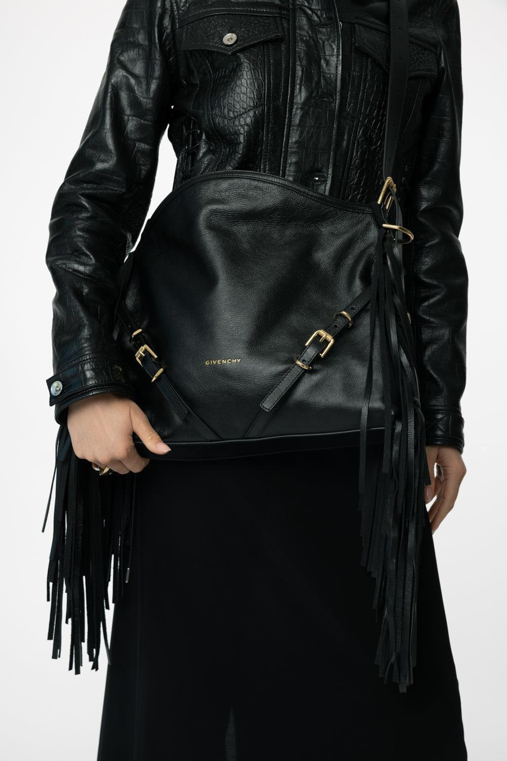 Voyou Medium Bag - Black Fringe - 4