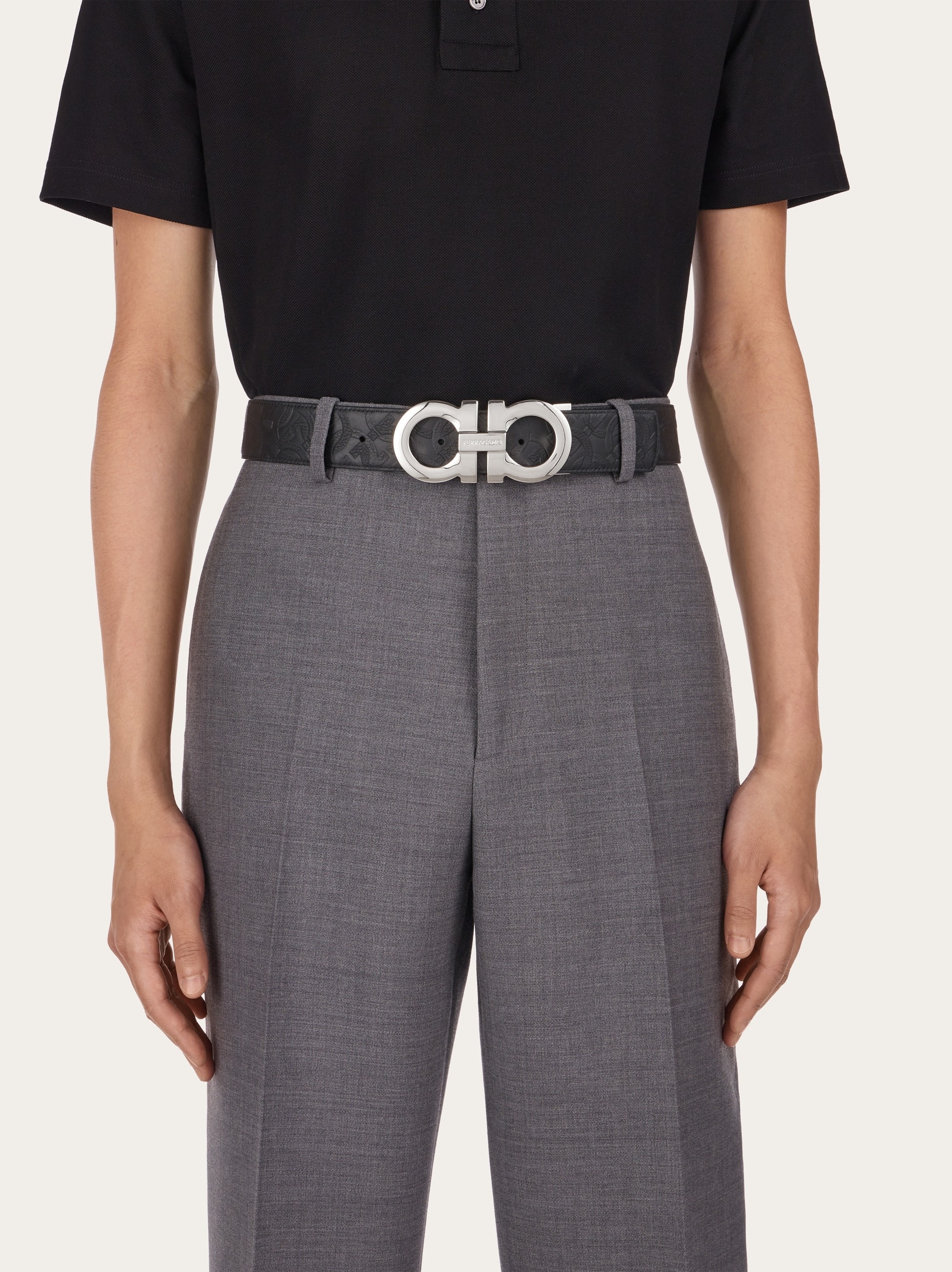 Reversible and adjustable Gancini belt - 4