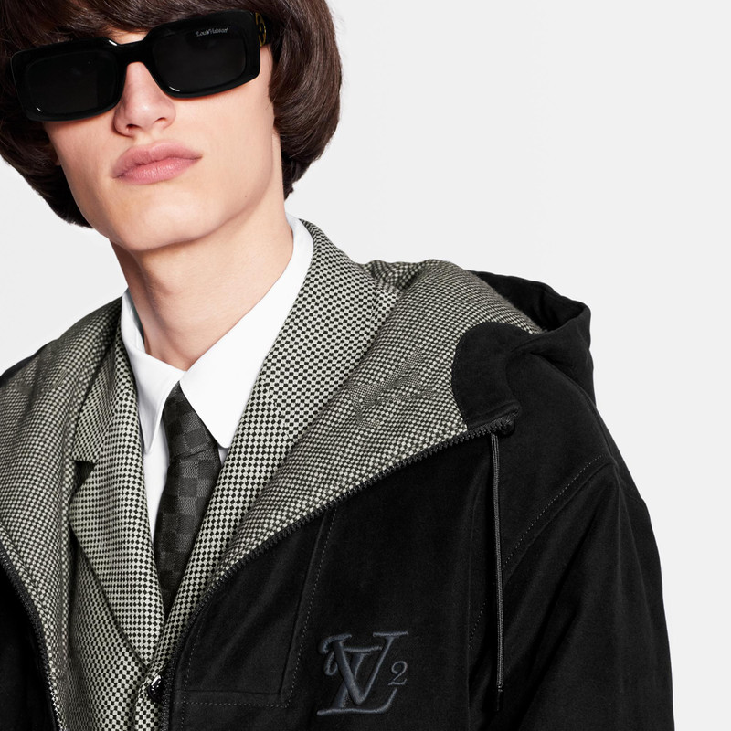 Embroidered LV Padded Moleskin Parka 3