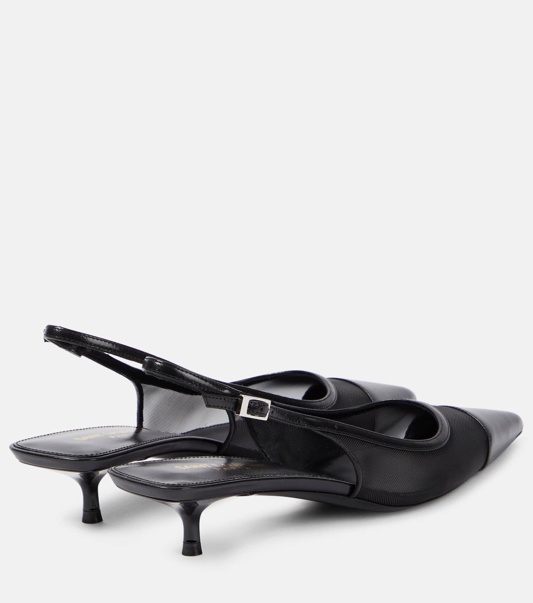 Oxalis 30 leather-trimmed slingback pumps - 3