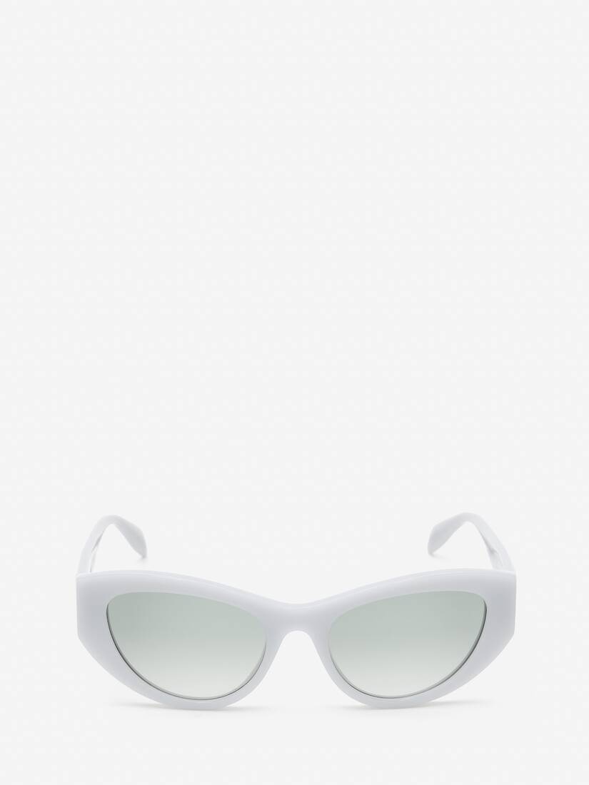 Women's Seal Logo Cat-eye Sunglasses in Opal Light Blue - 1