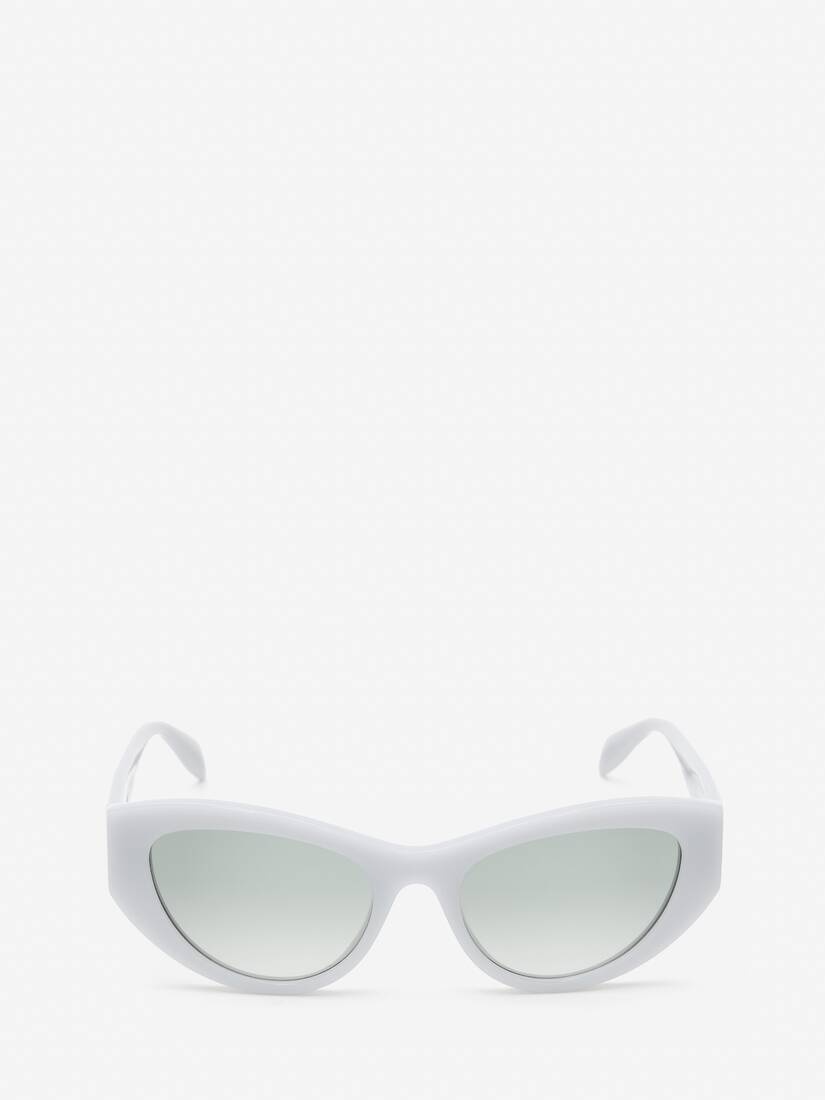 Women's Seal Logo Cat-eye Sunglasses in Opal Light Blue - 1