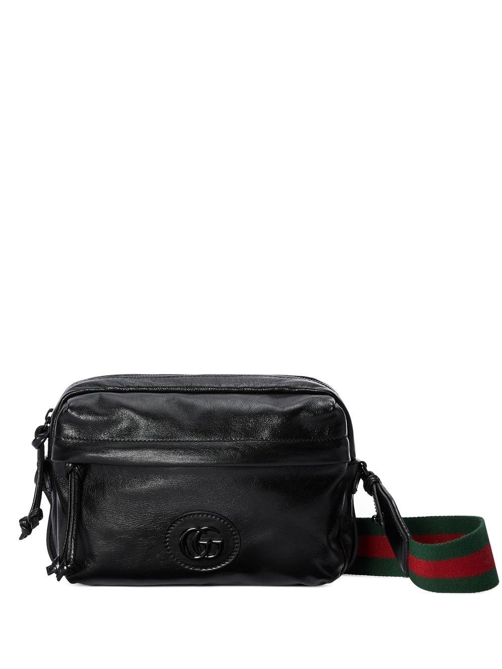 Double G leather shoulder bag - 1