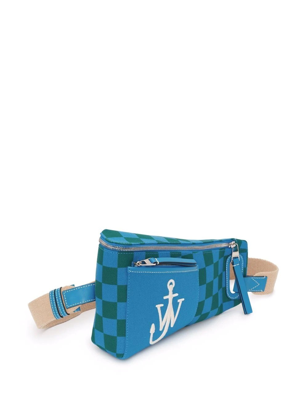 Anchor check-print belt bag - 4