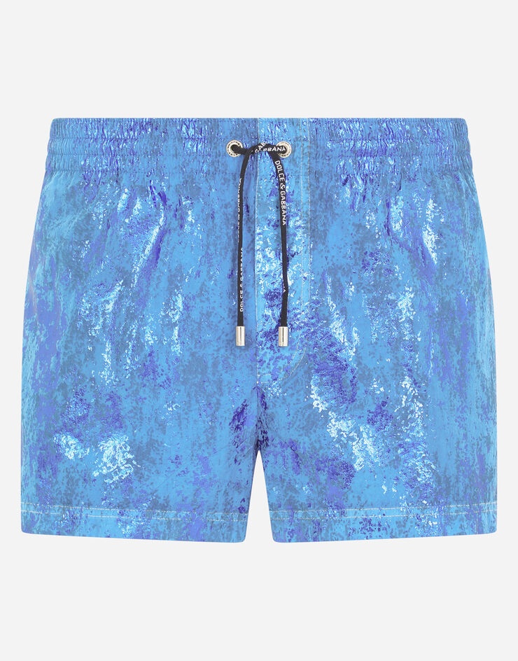Short garment-dyed swim trunks - 2