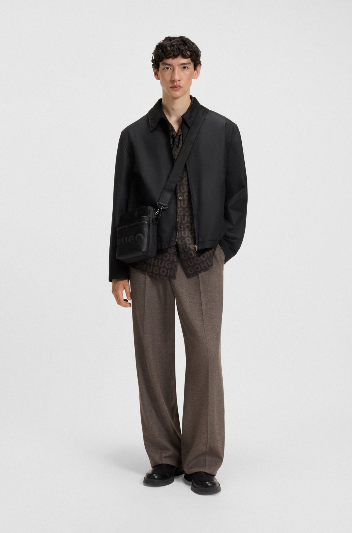 OVERSIZE-FIT SHIRT IN PRINTED COTTON POPLIN - 4