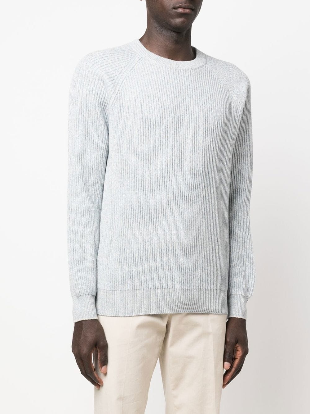 knitted crew-neck jumper - 3