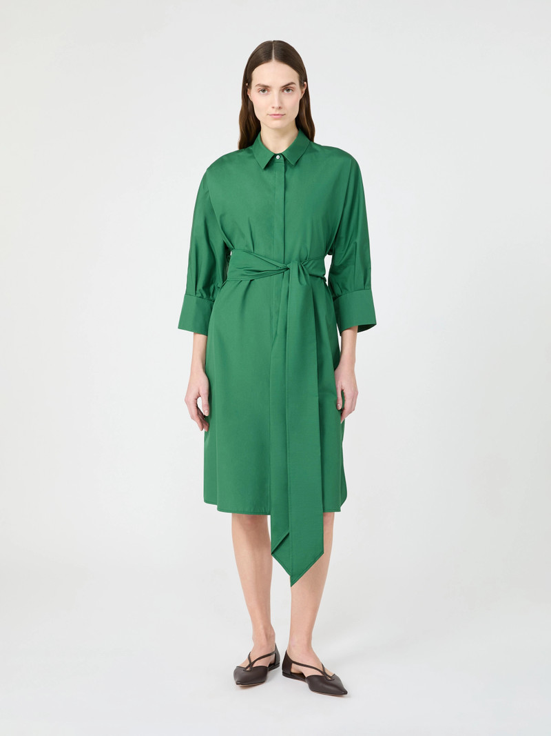 TABATA Cotton shirt dress - GREEN 3