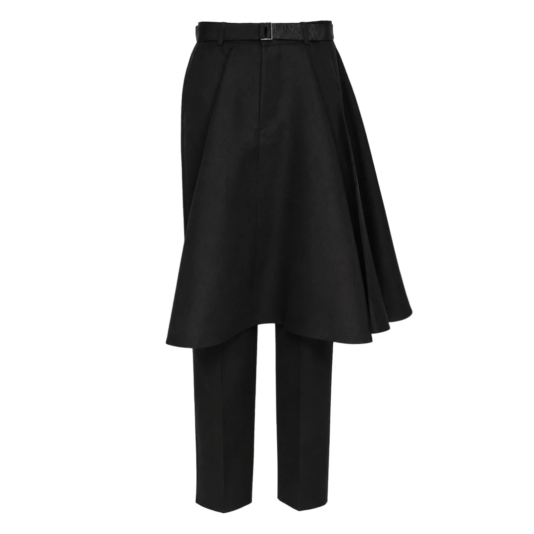 Double-Faced Silk Cotton Pants - 1