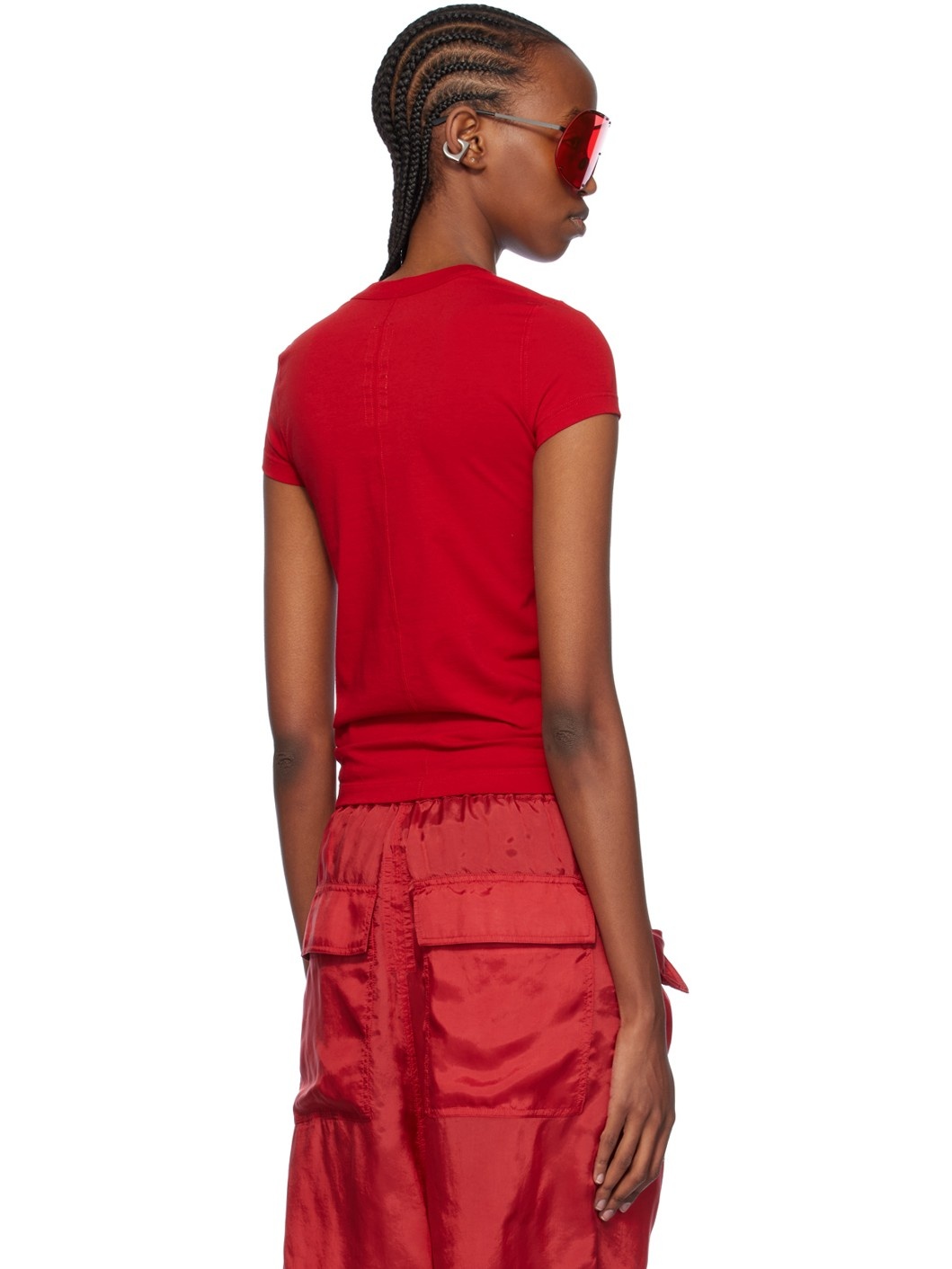 Red Cropped Level T-Shirt - 3