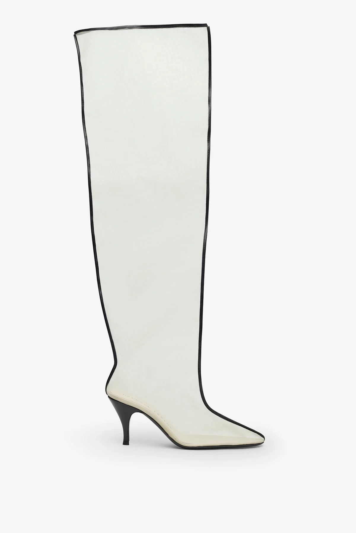 Drawing a blank 85 ivory mesh boots - 1