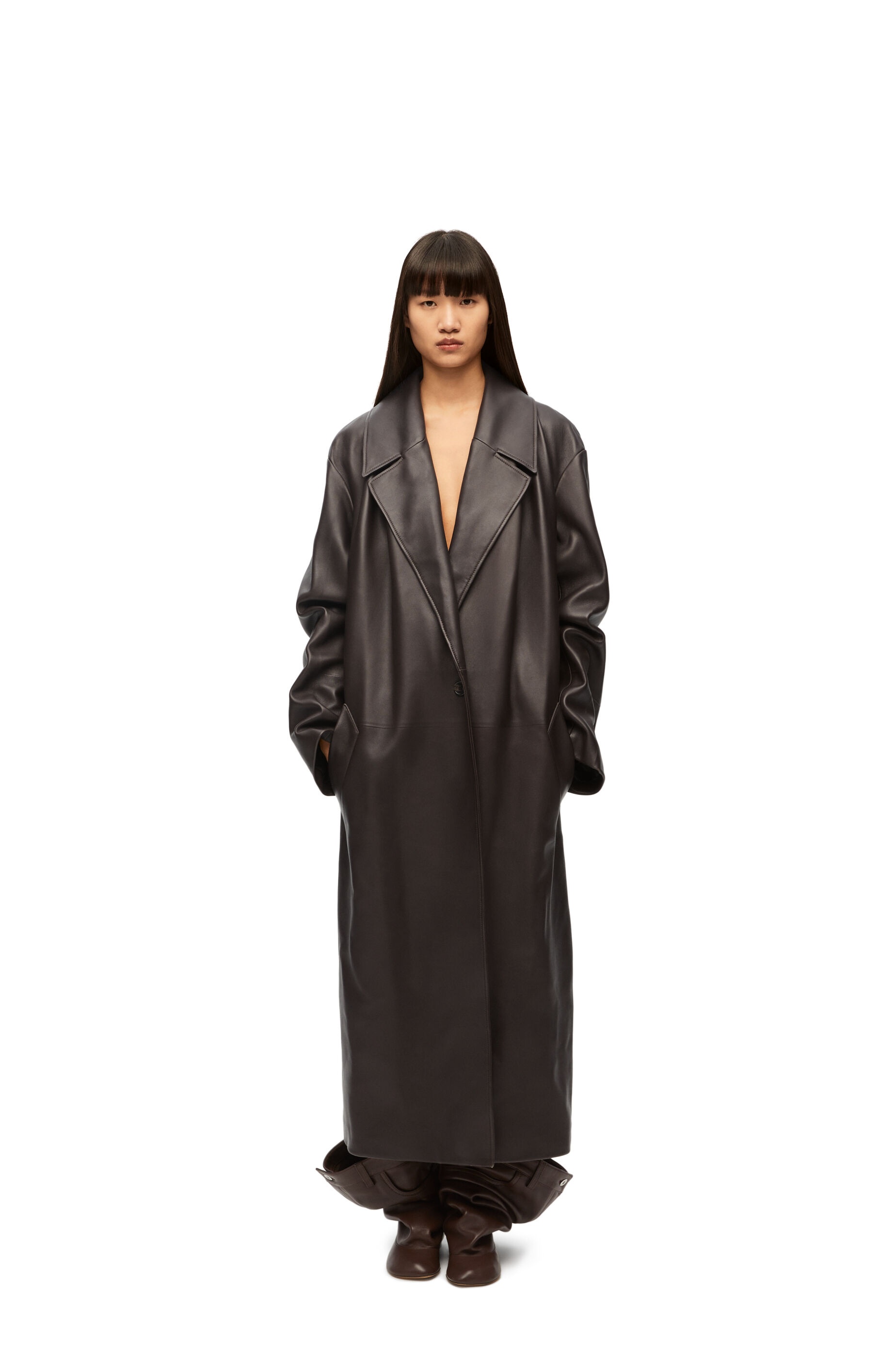 Pleated coat in nappa lambskin - 2