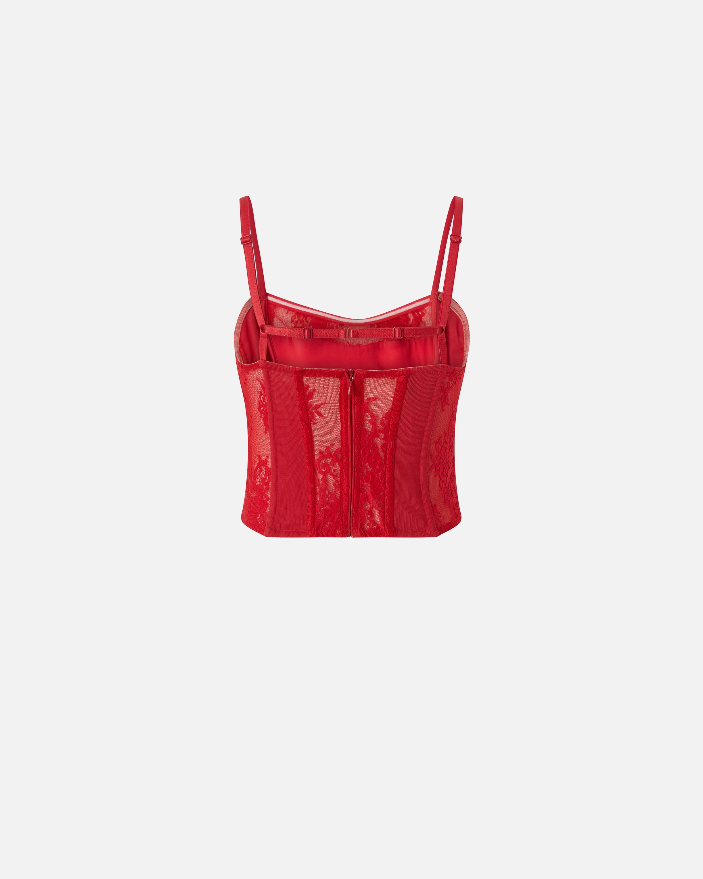 LACE BUSTIER WITH THIN SHOULDER STRAPS - 6