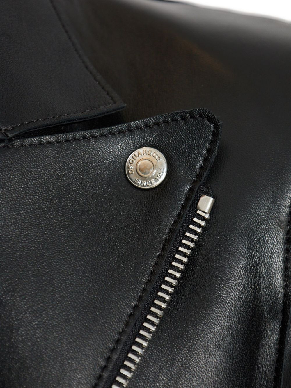 single-breasted leather blazer - 5