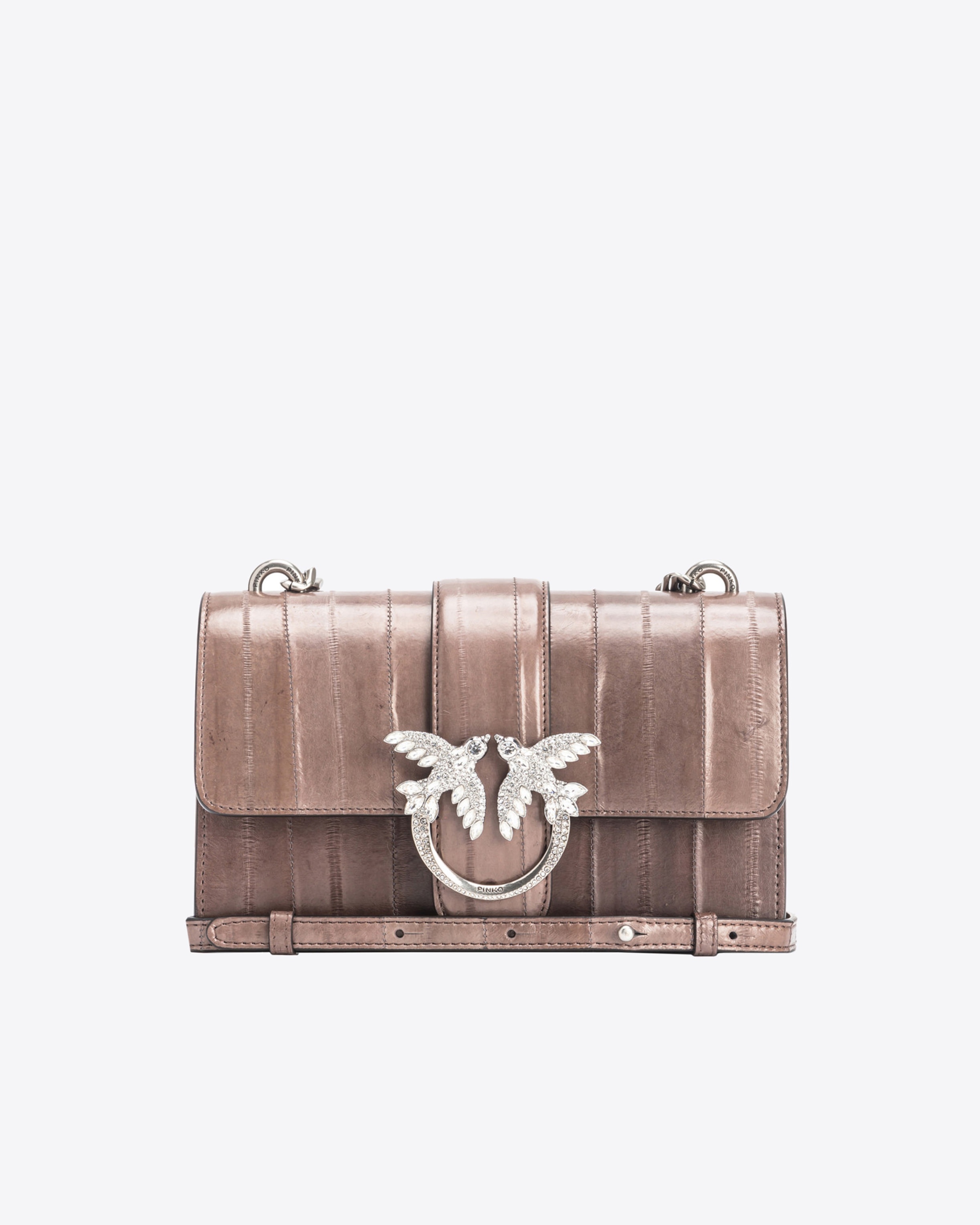 PINKO GALLERIA MINI LOVE BAG ONE IN EEL SKIN - 1