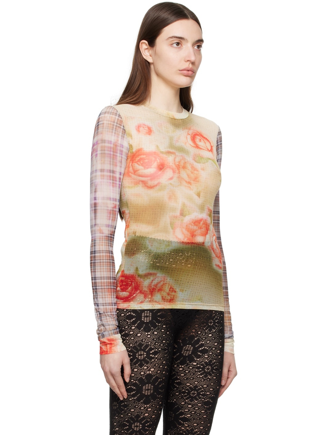 Multicolor Printed Long Sleeve T-Shirt - 2