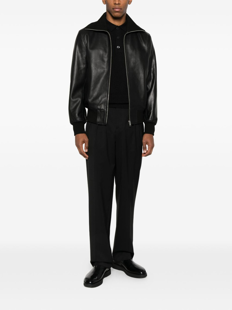 Sandro zip-up leather jacket outlook