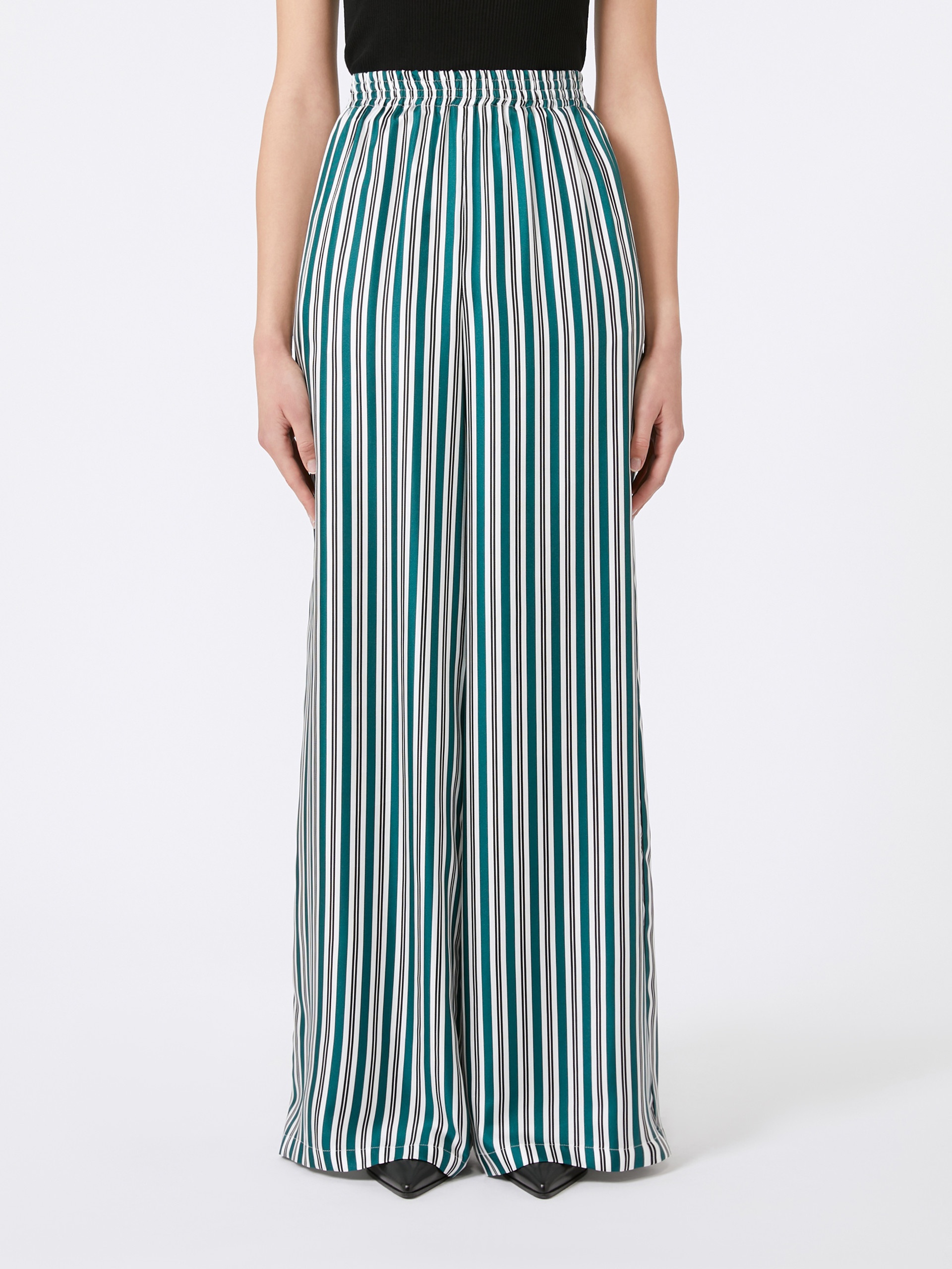 LADINO Wide-fit printed silk trousers - 3