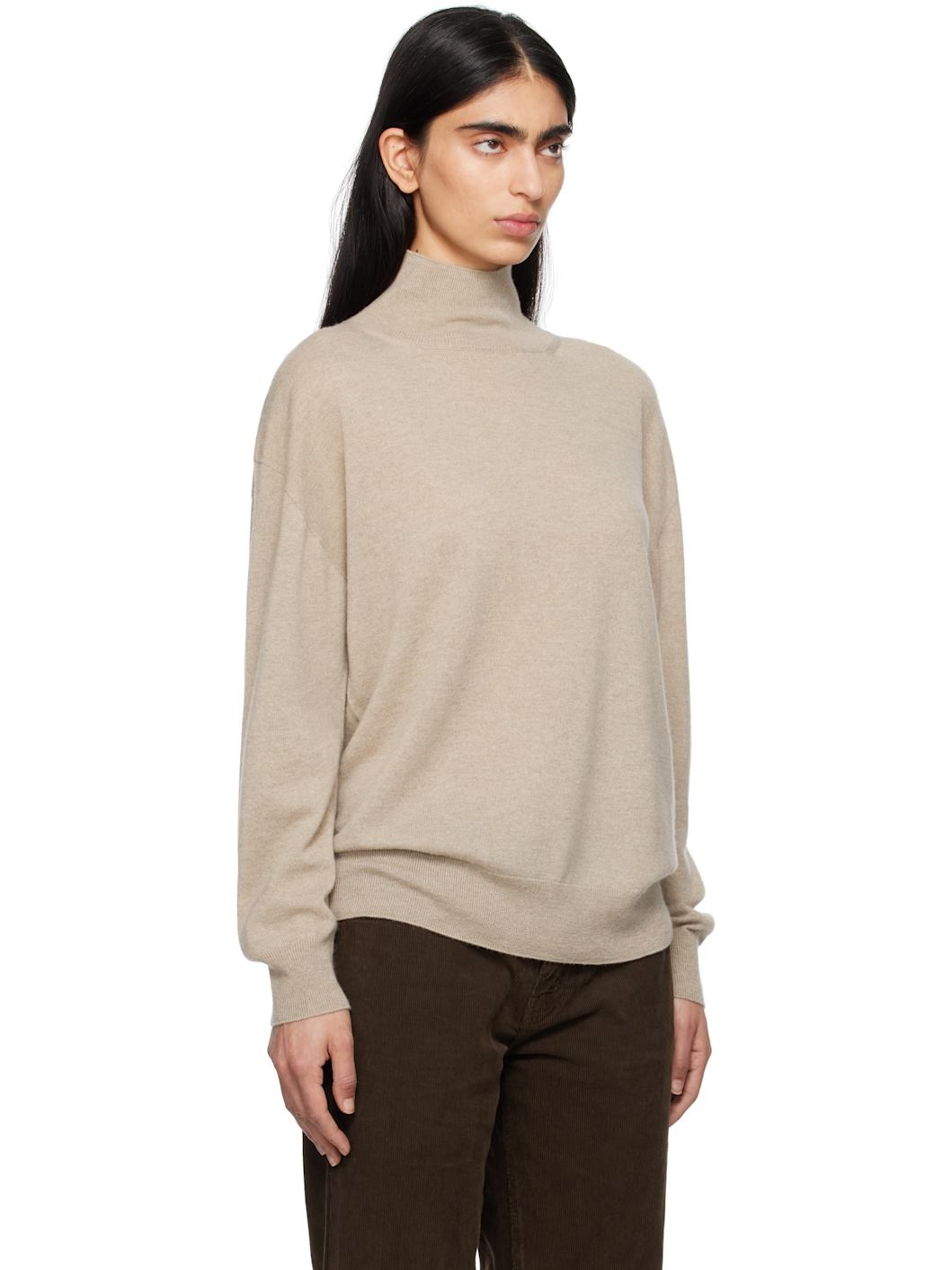Beige Jabari Turtleneck - 2