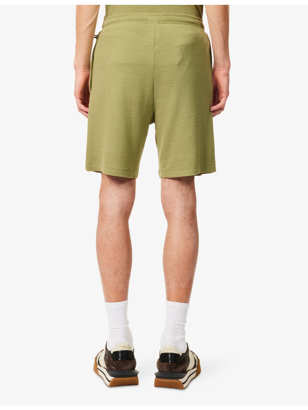 Ribbed Two-Slip-Pockets Stretch-Woven Shorts - 4