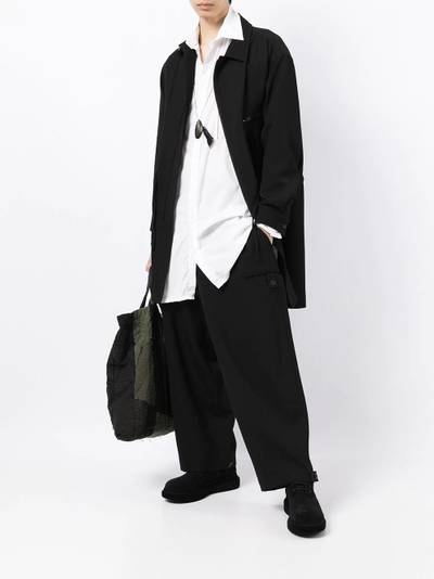 Yohji Yamamoto high-waisted dropped crotch trousers outlook