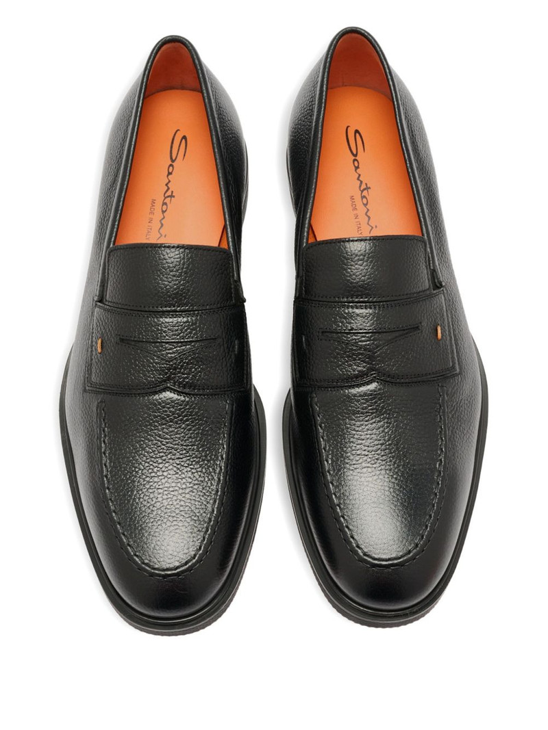 Santoni leather loafers outlook