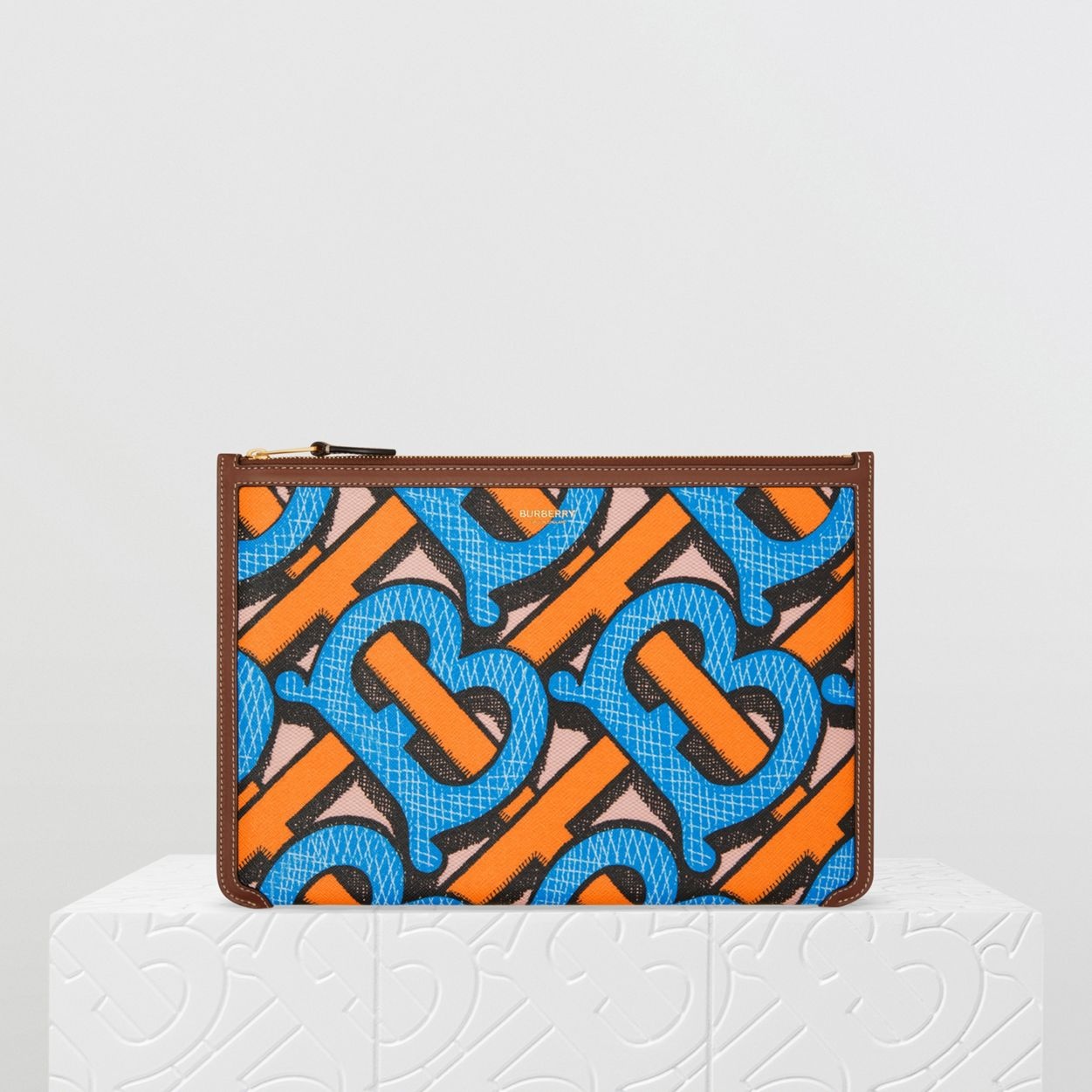 Monogram Print E-canvas and Leather Pouch - 8