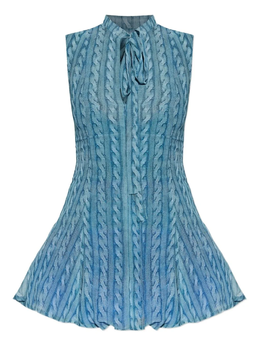 cable-print minidress - 1