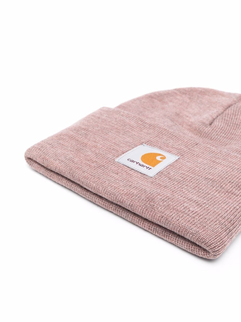 logo-patch knitted beanie - 2