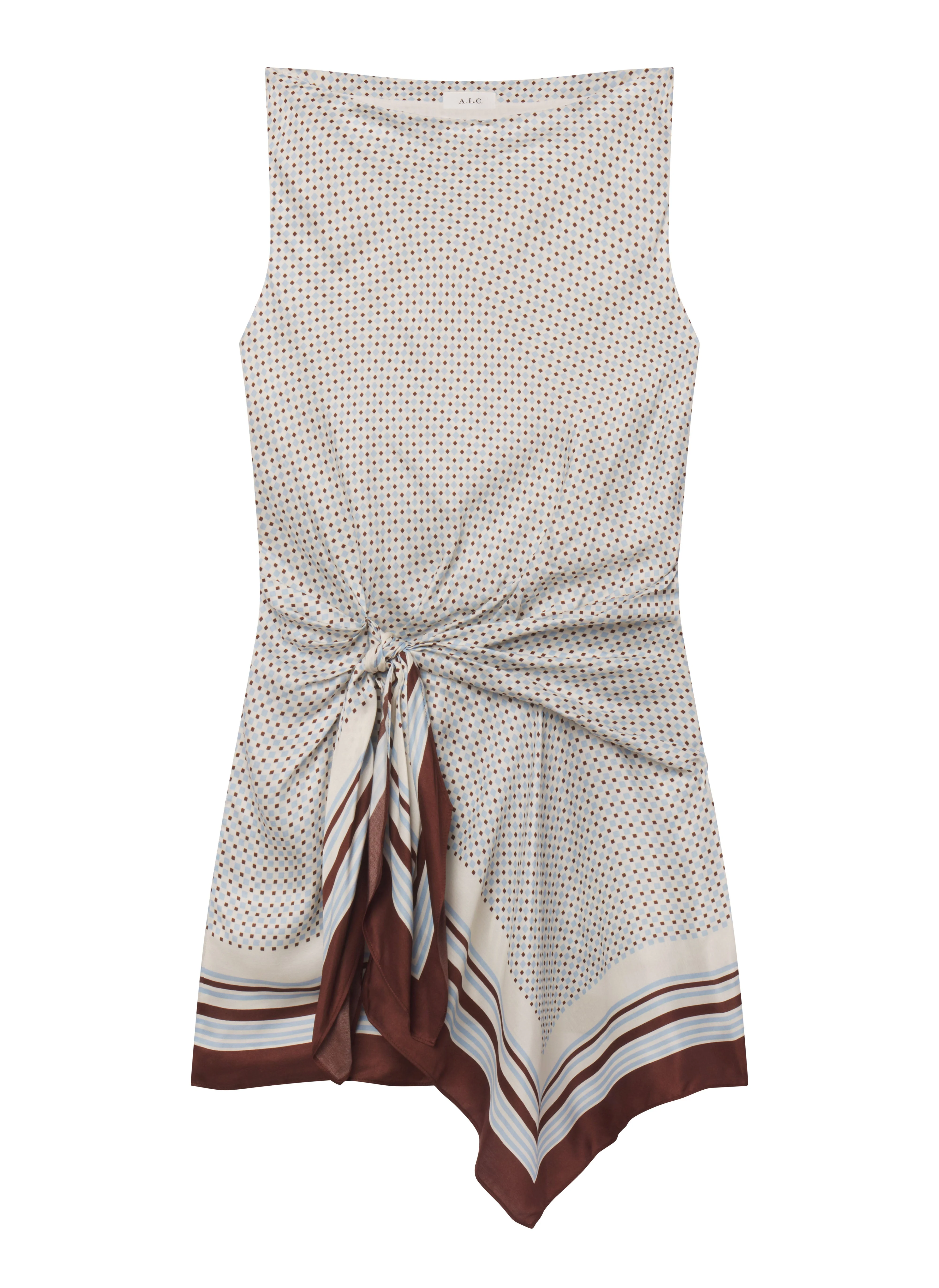 Dea Scarf Print Mini Dress - 1