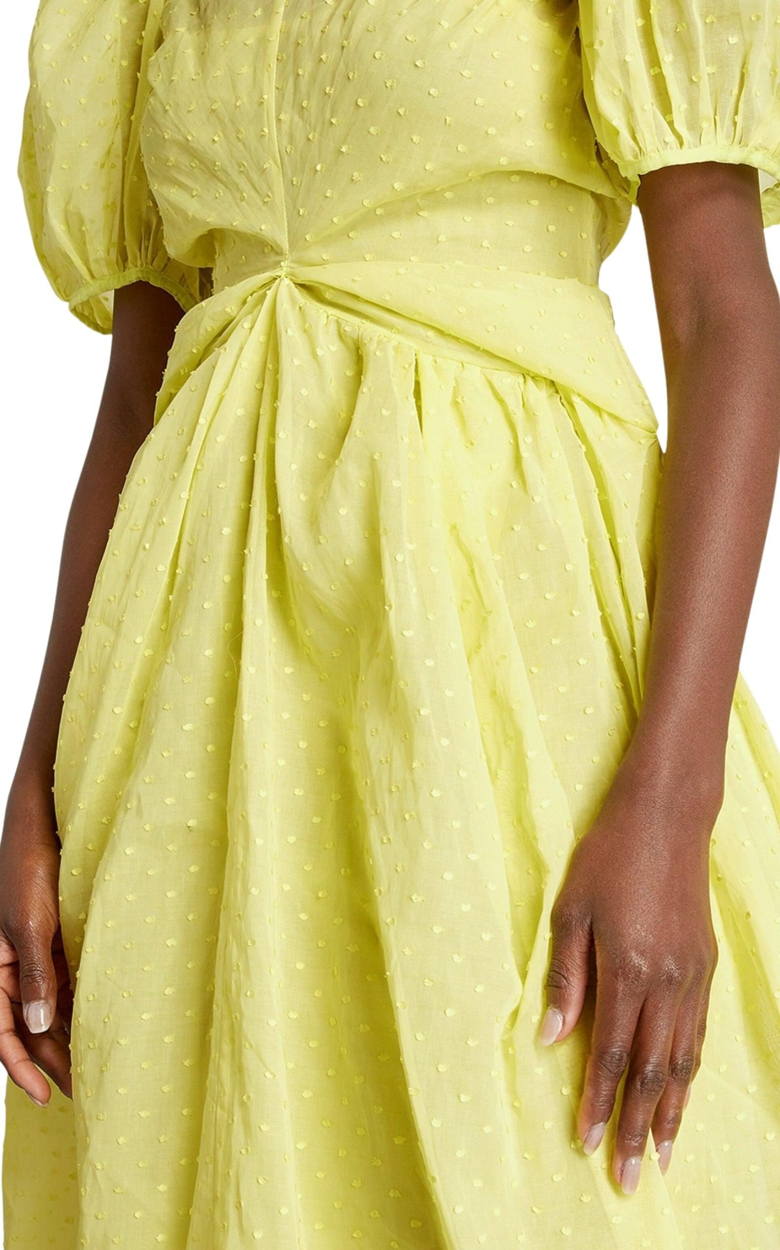 Juniper Puff-Sleeved Midi Dress - 5