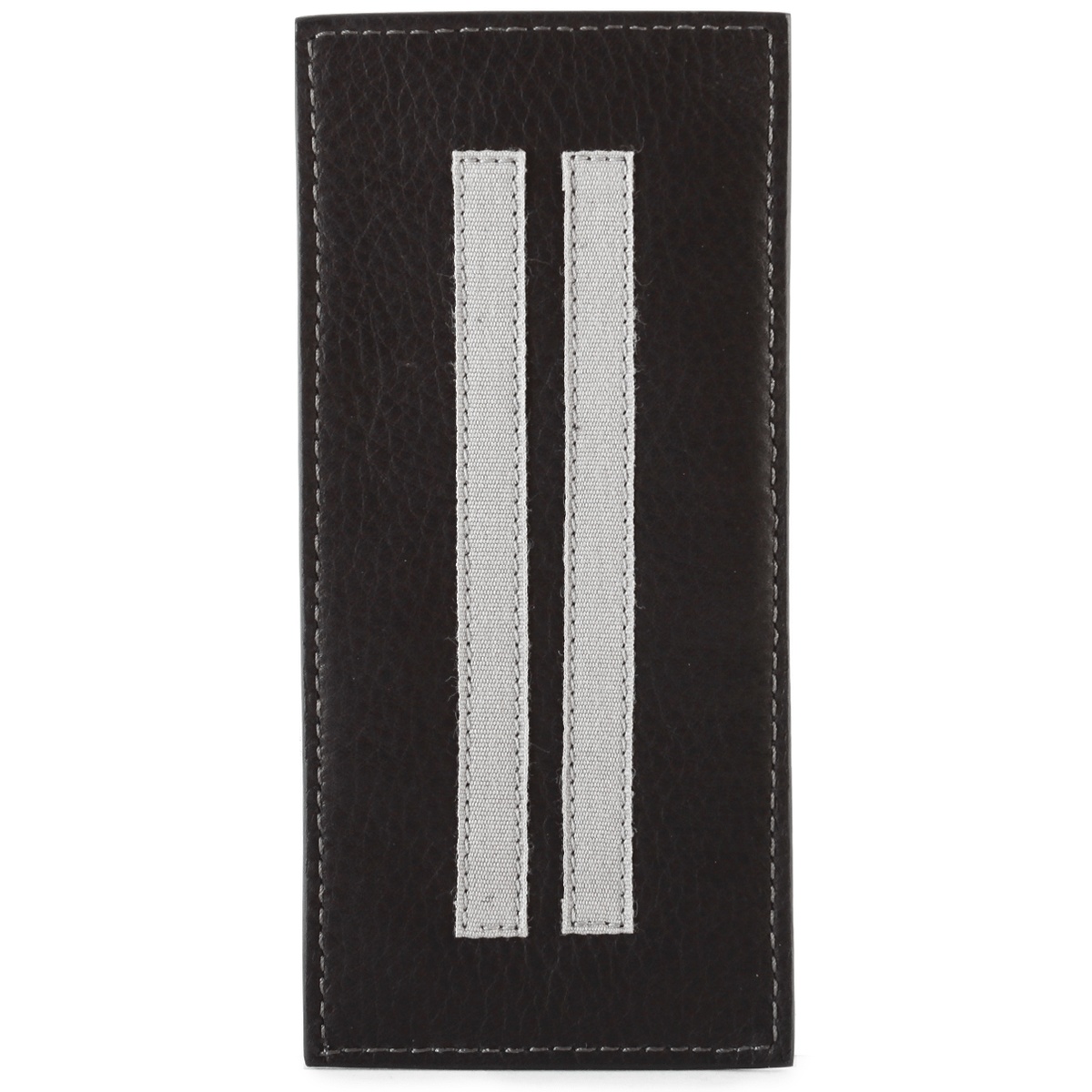 Rick Owens Vertical Calf Leather Card Holder Black in Black  