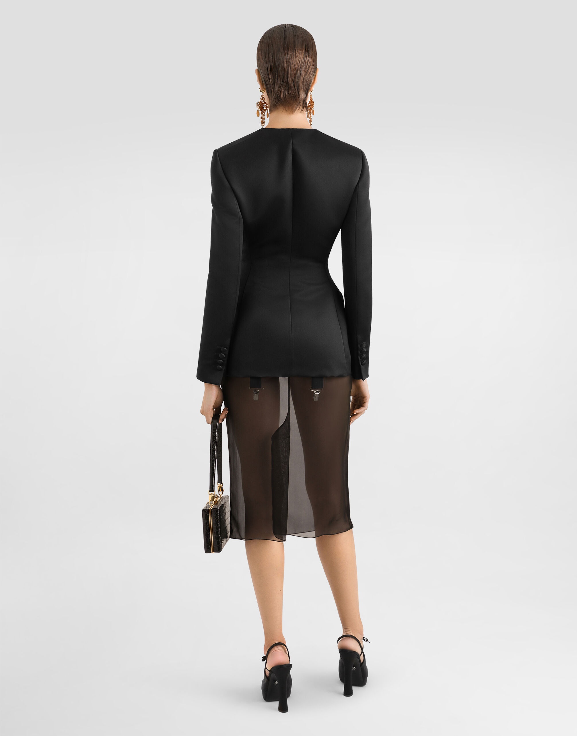 Chiffon voile calf-length skirt - 3