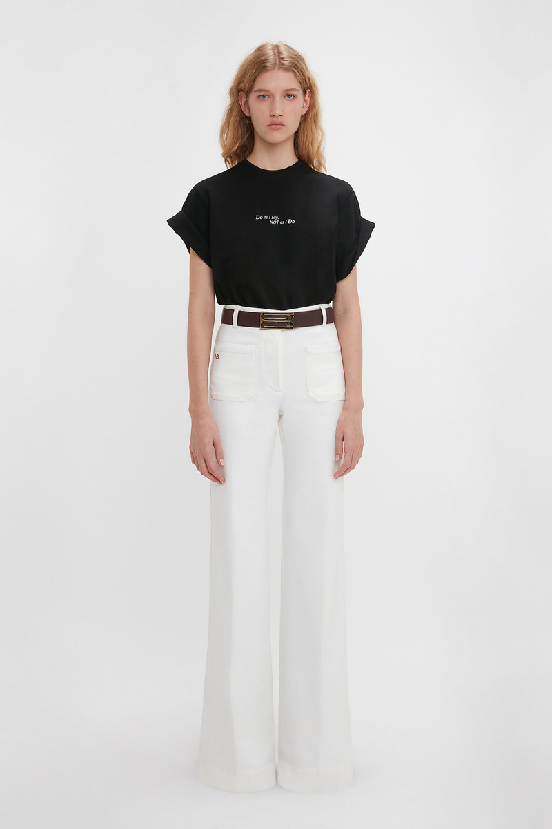 Victoria Beckham Alina Jean In Washed White outlook