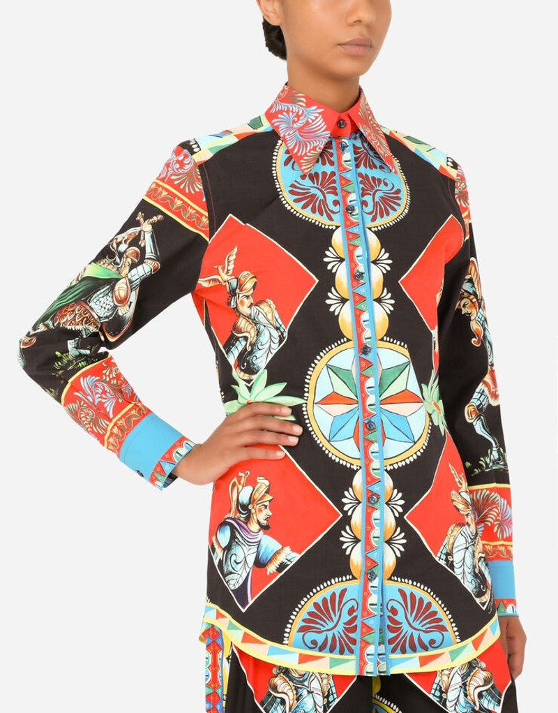 Carretto-print poplin shirt 5