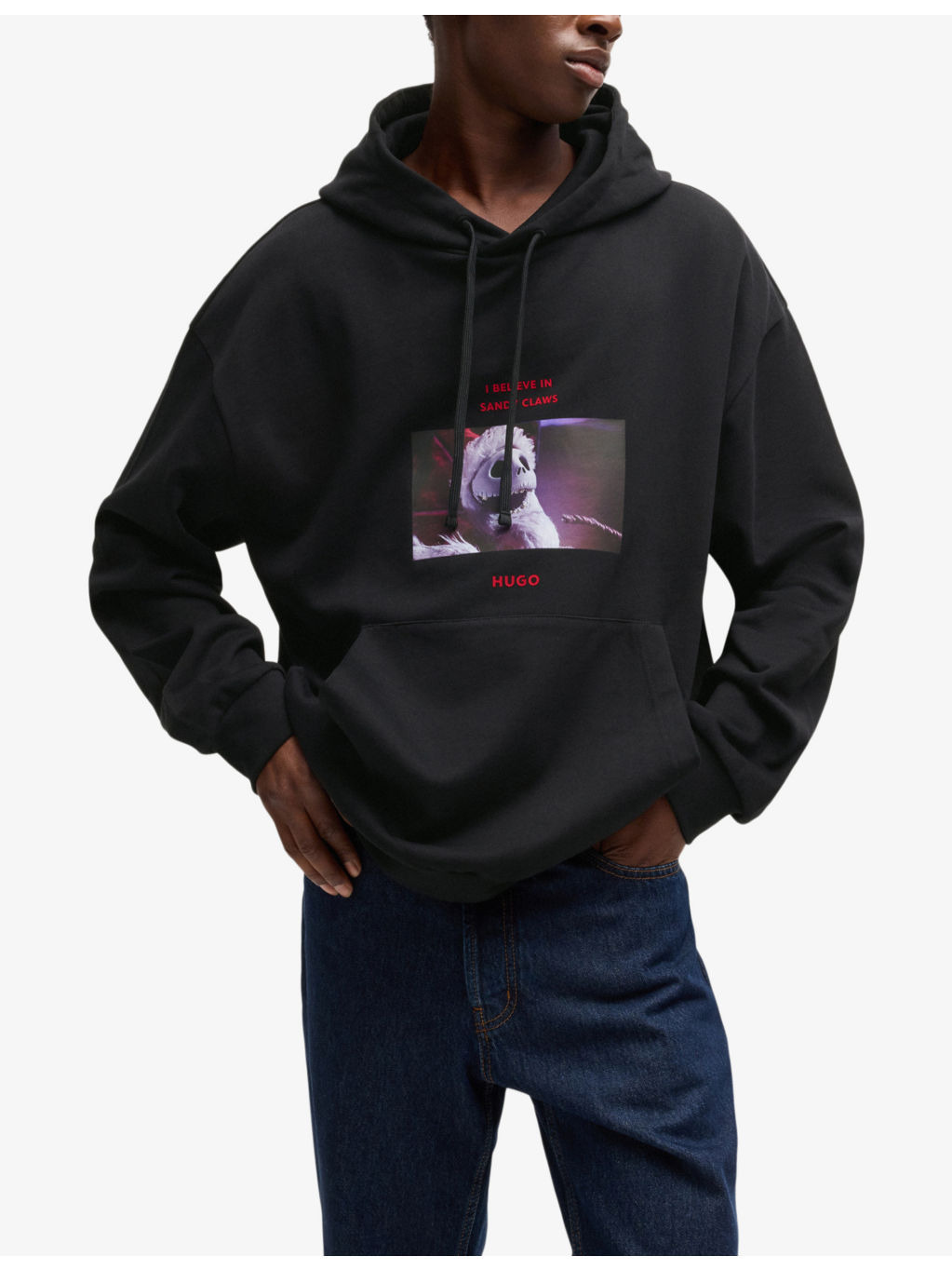 Drawstring-hood graphic-print cotton-jersey hoody - 3