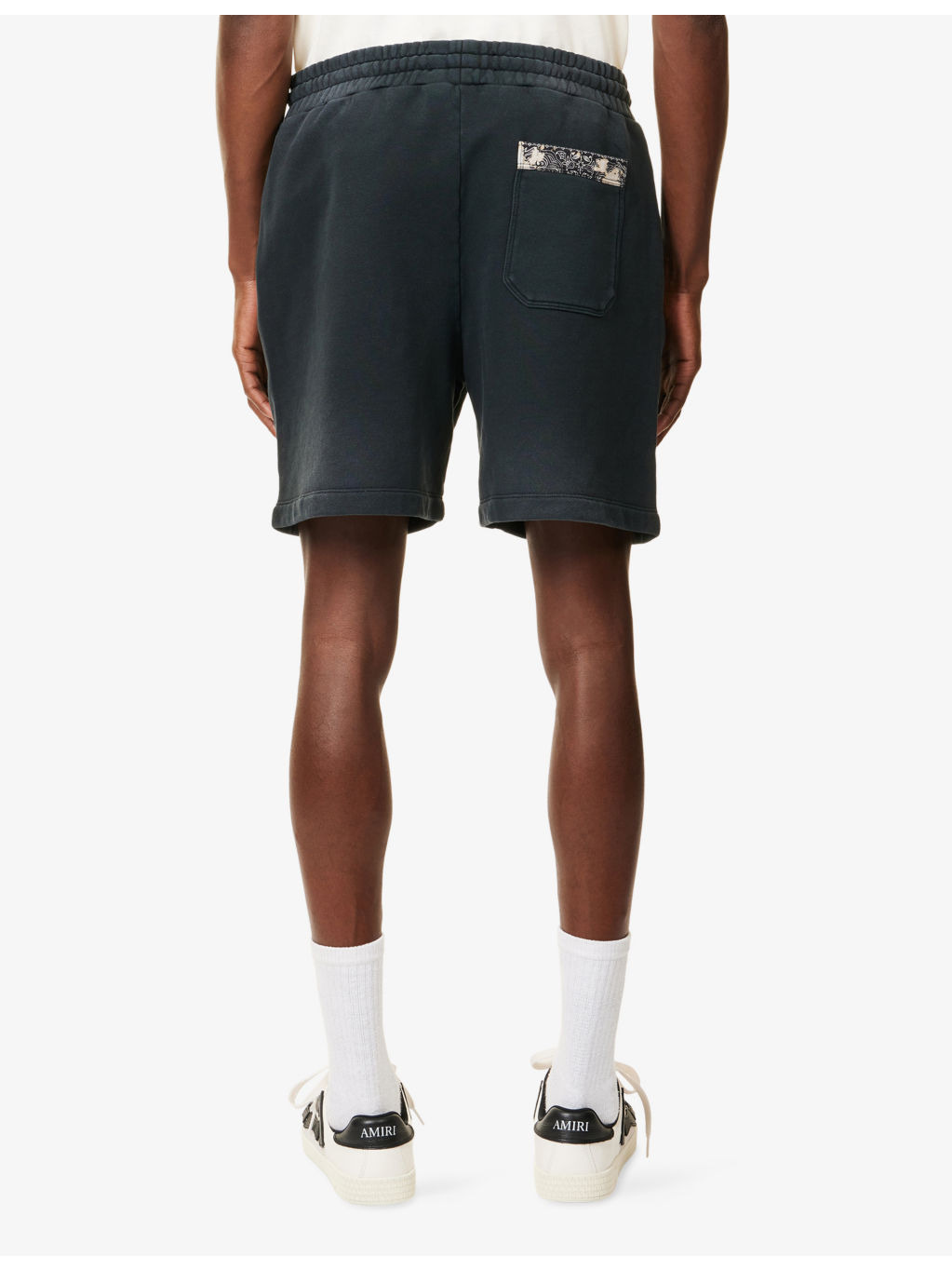 Embroidered-Logo Bleached Cotton-Jersey Shorts - 4