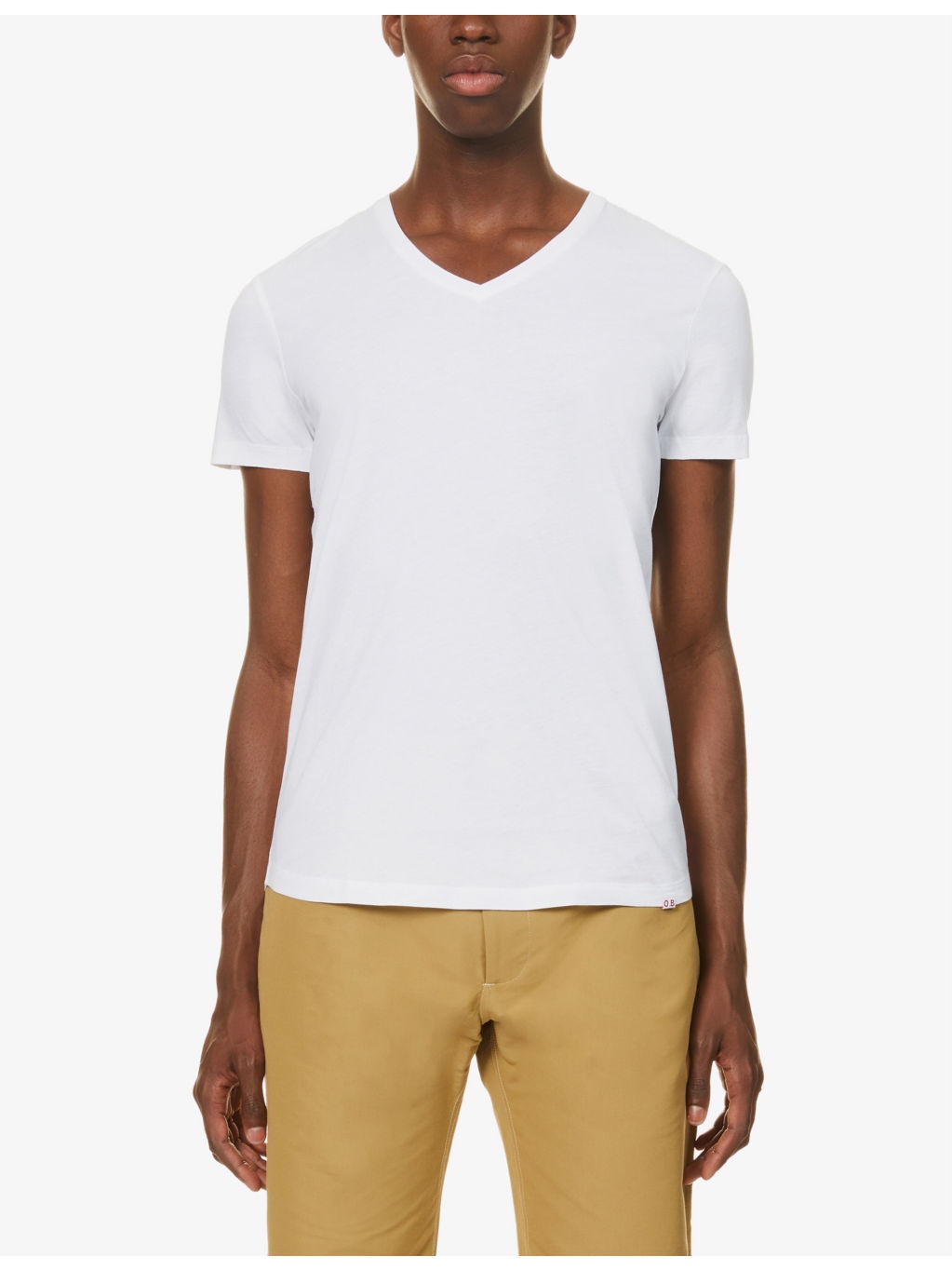 OB-V V-neck cotton-jersey T-shirt - 3