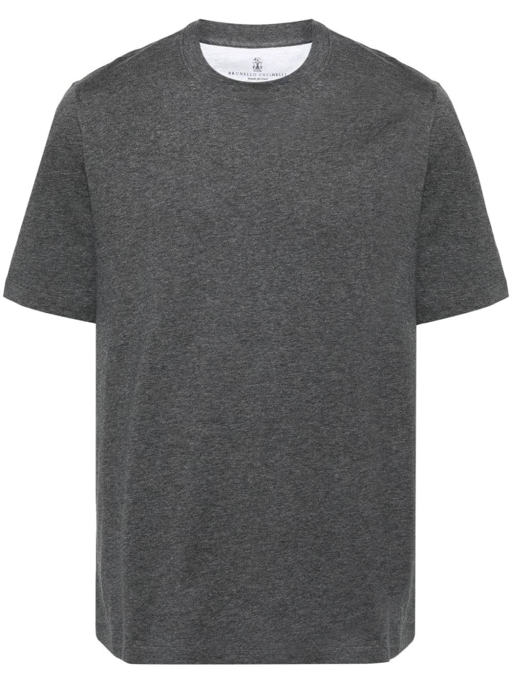 mélange-effect cotton T-shirt - 1