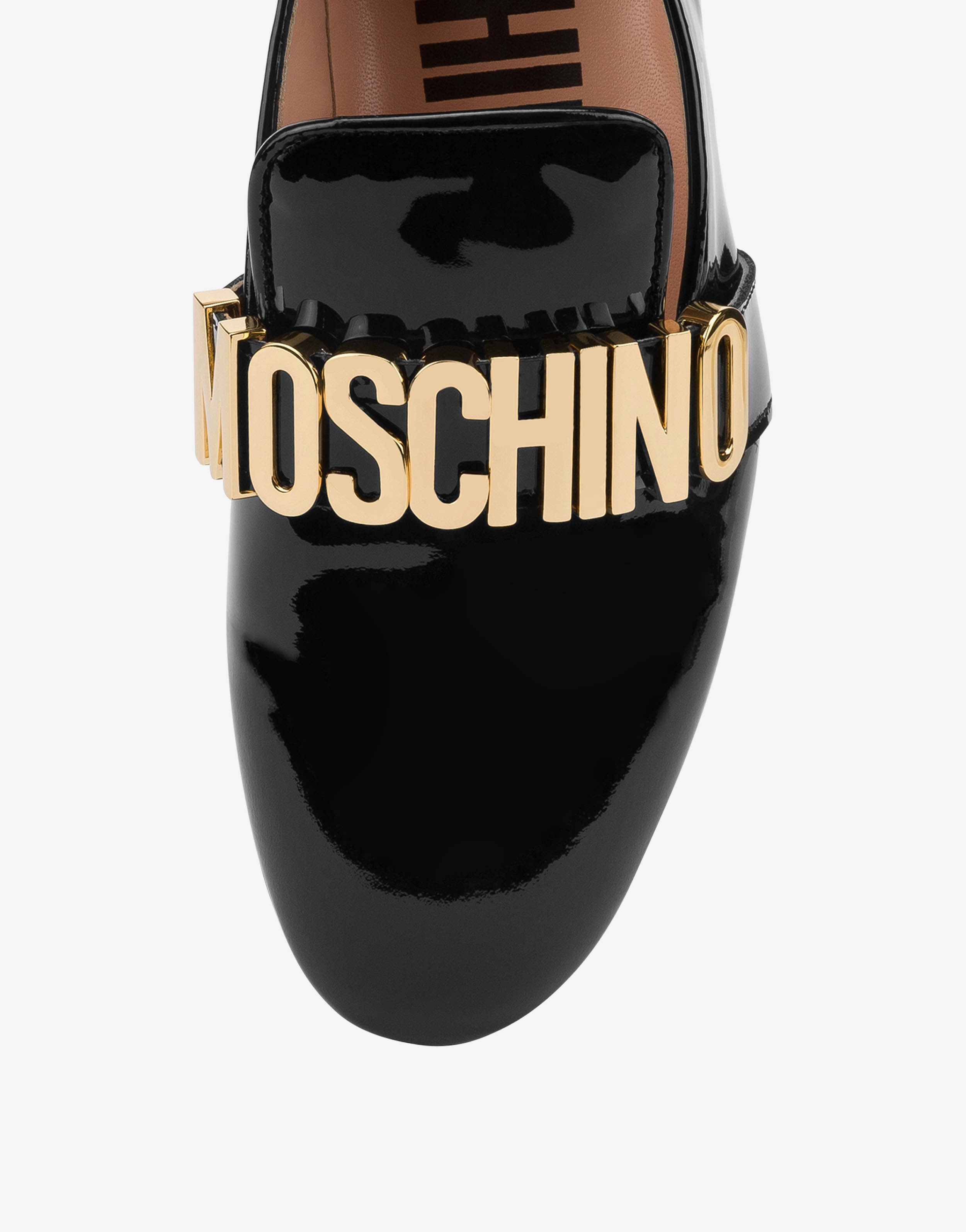 MAXI LETTERING PATENT LEATHER LOAFERS - 4