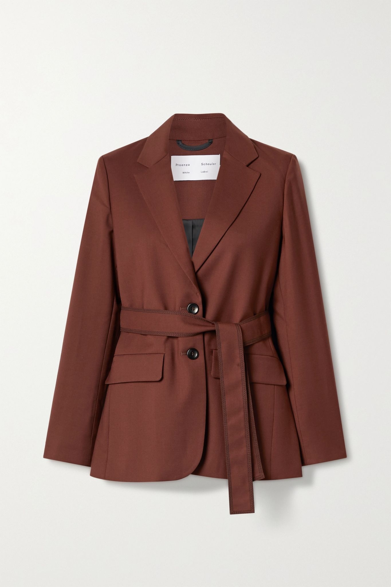 Belted twill blazer - 1