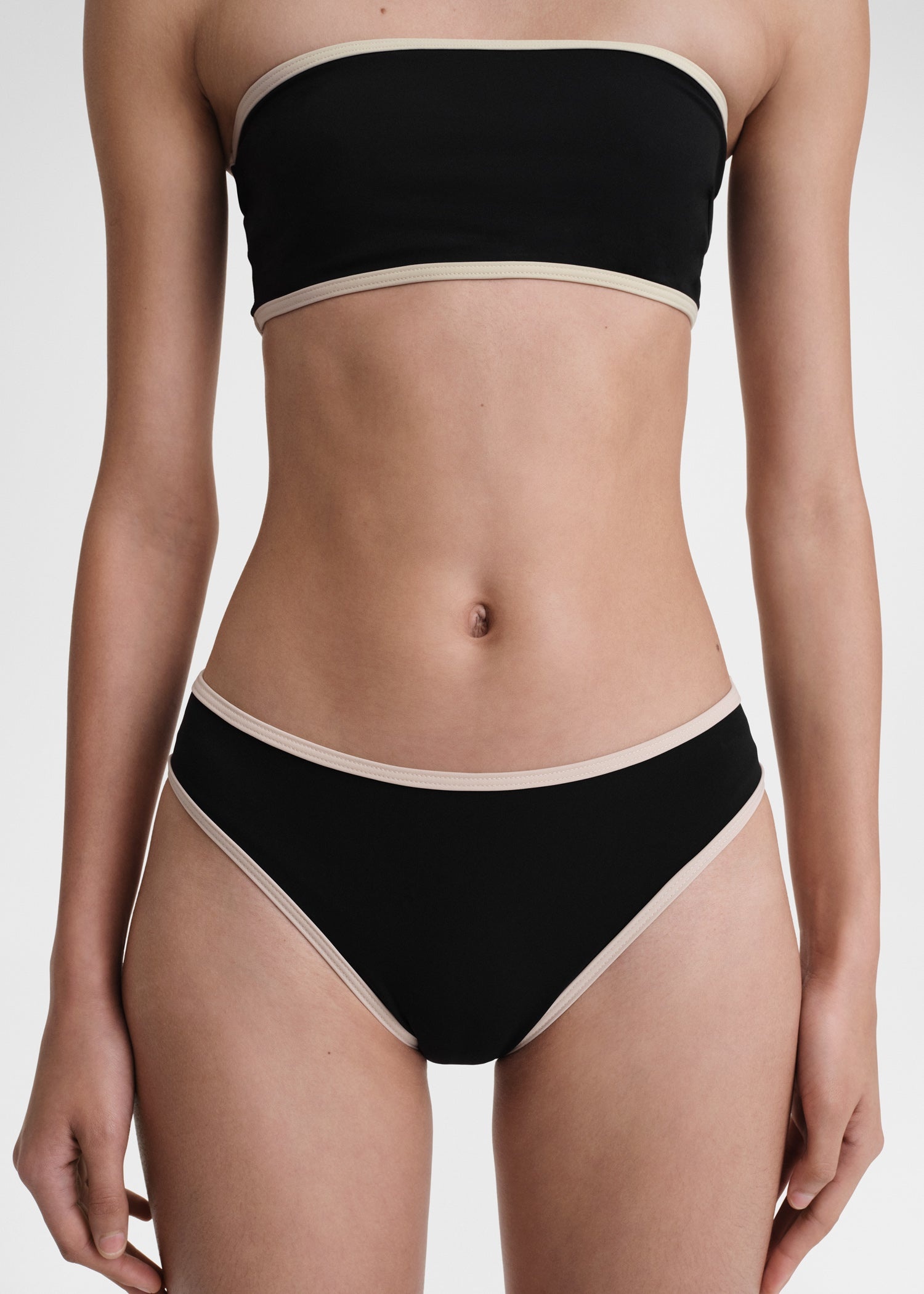 Stripe edge bikini bottoms black - 5