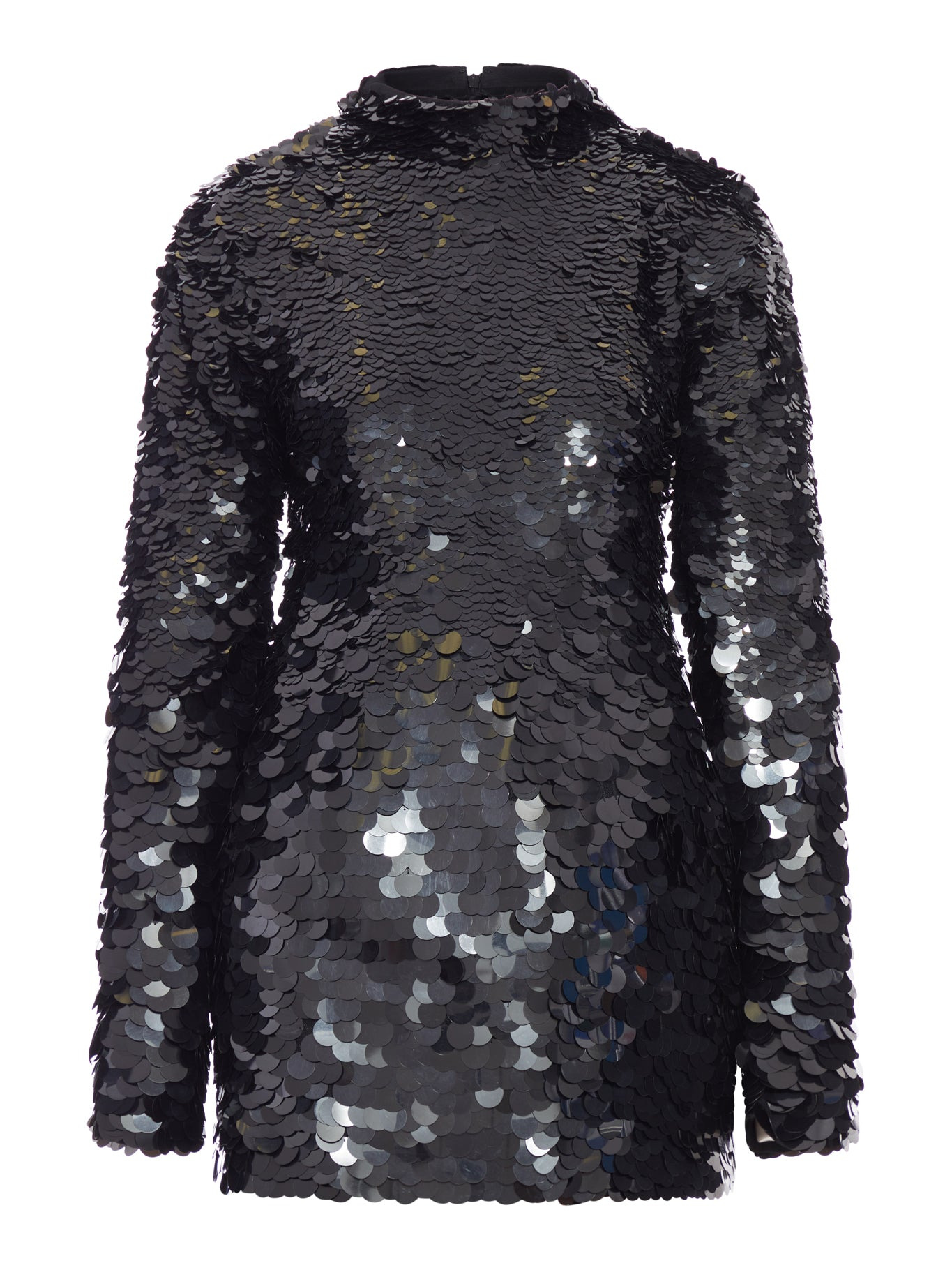 SHORT DRESS WITH SEQUINS - 2