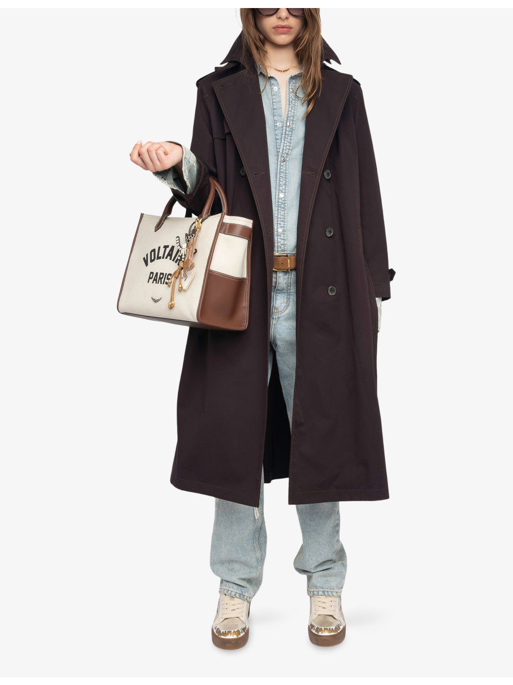 Kenar Double-Breasted Cotton Trench Coat - 2