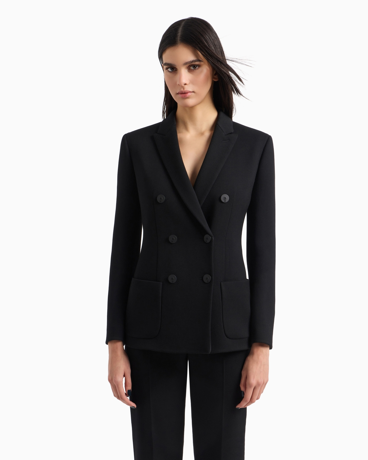 Double-breasted jacket in stretch double-sided wool - 2
