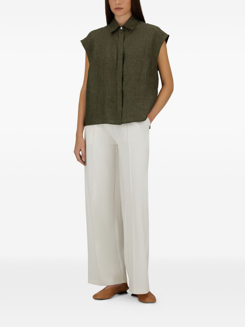 Herno concealed-fastening sleeveless shirt outlook