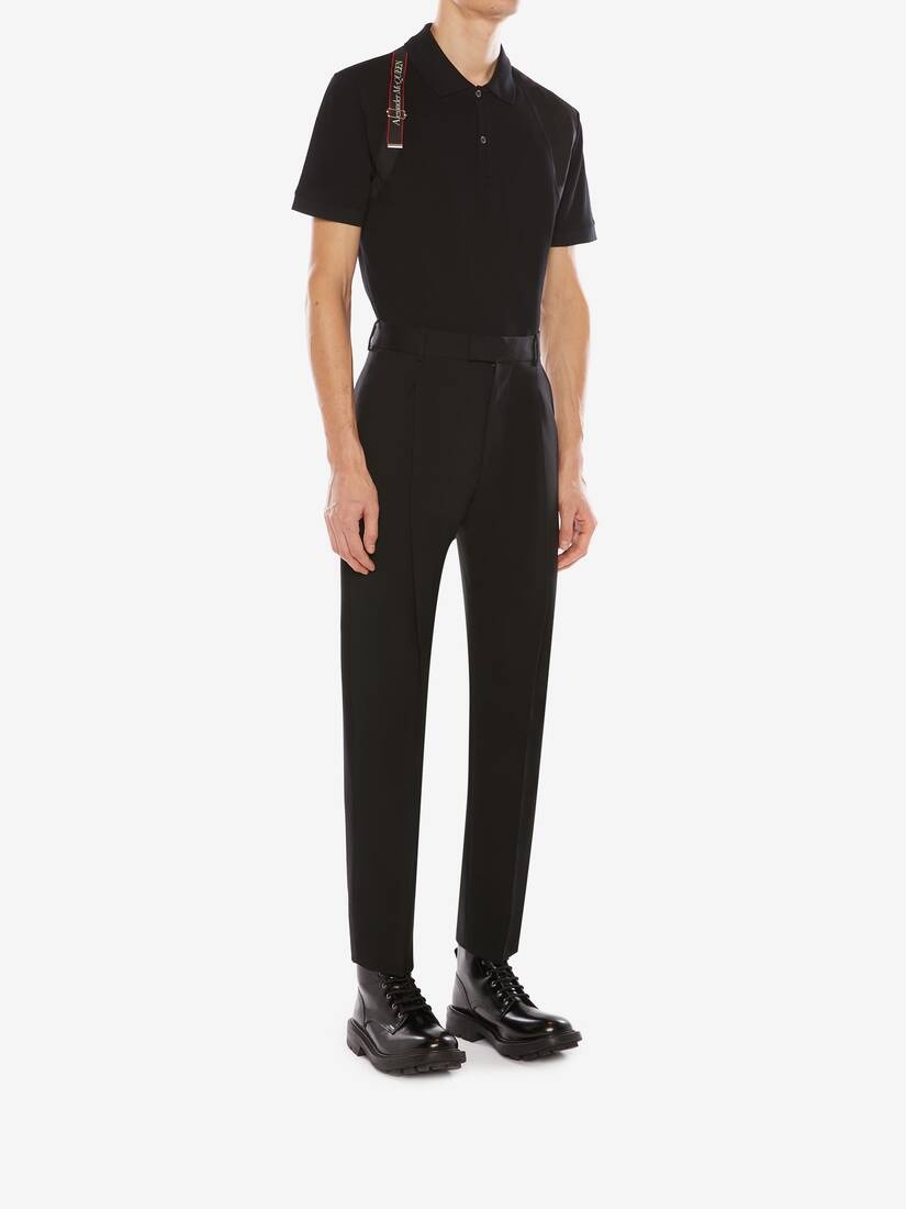 Men's Harness Polo Shirt in Black - 3