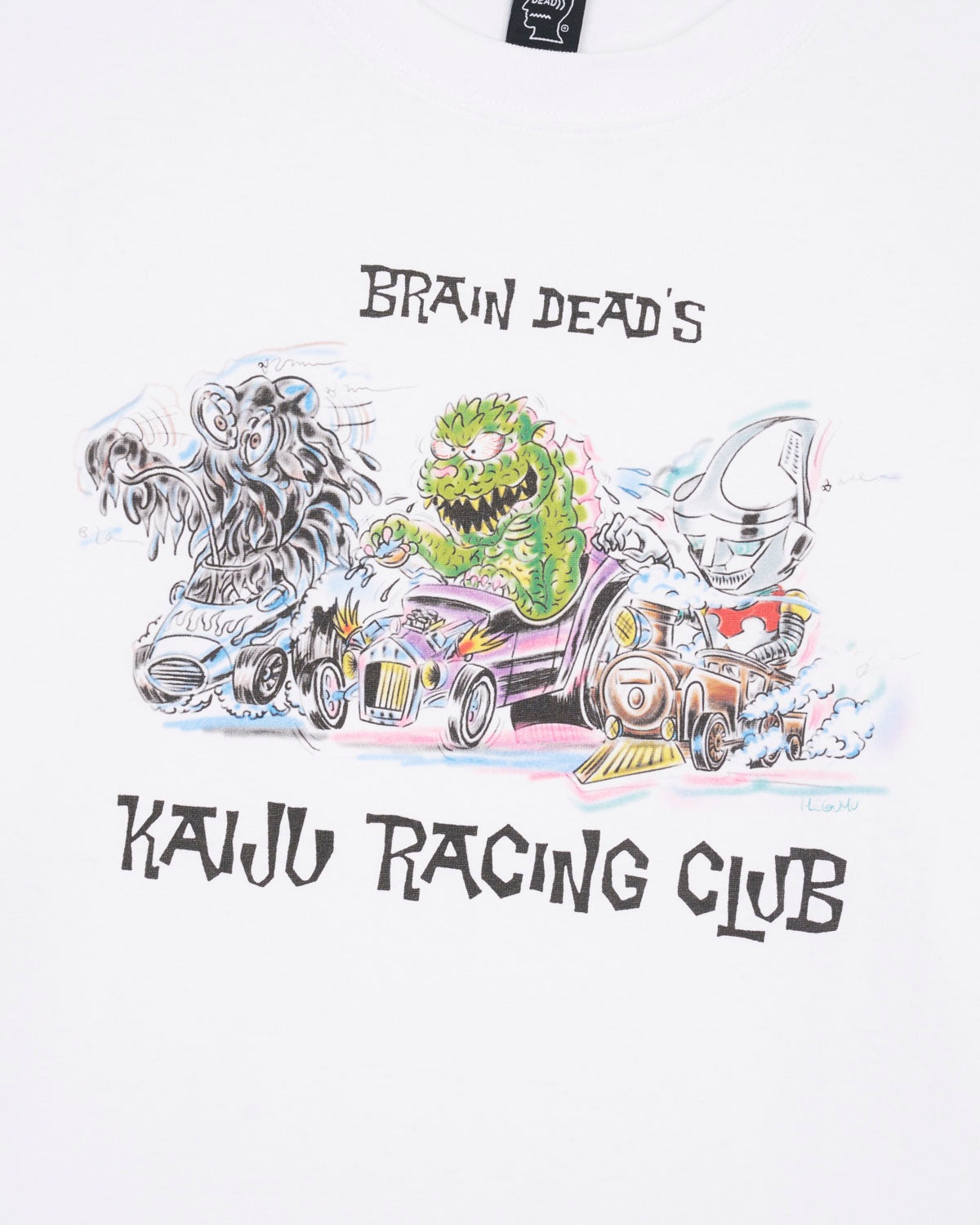 Brain Dead x Godzilla Kaiju Racing Team T-shirt - White - 2