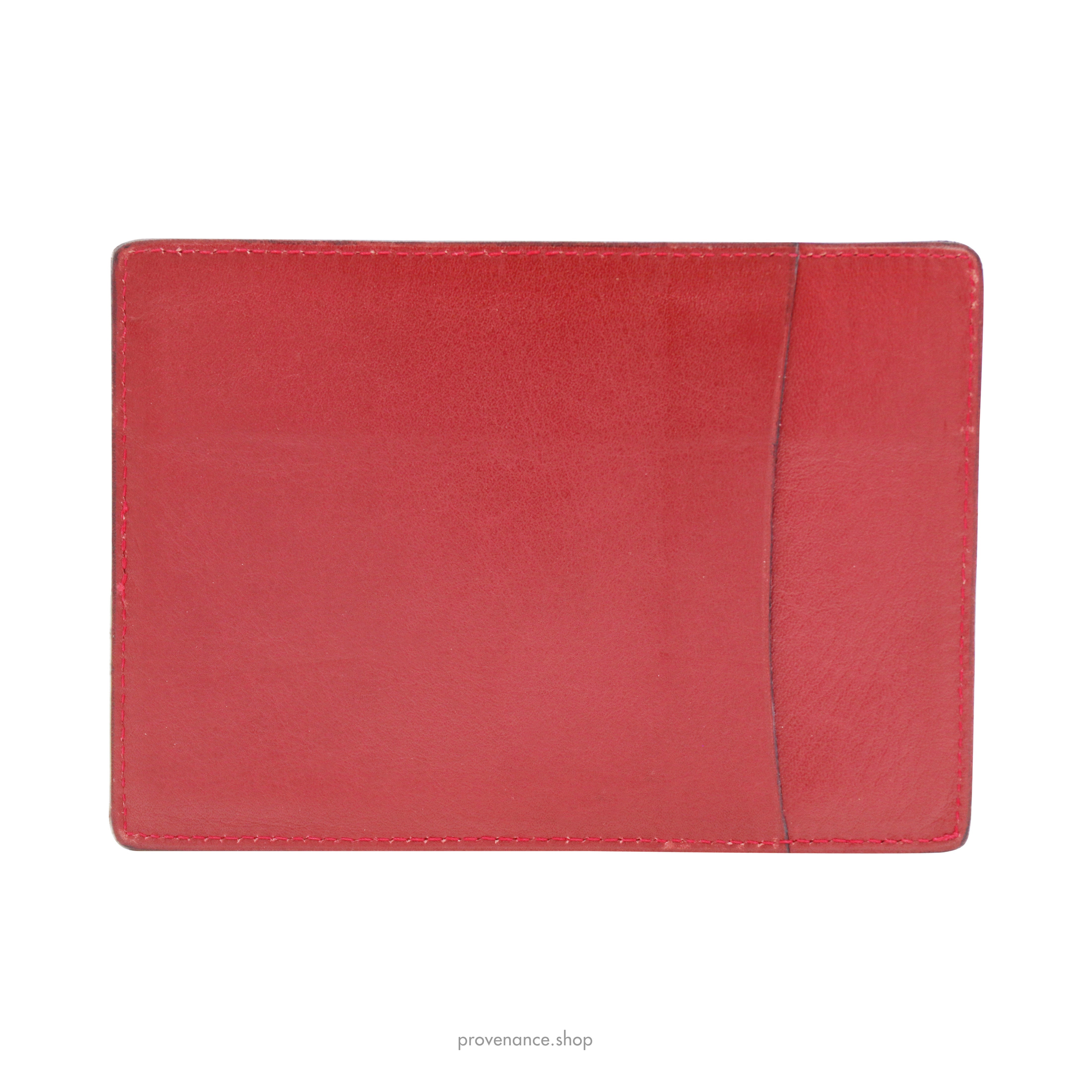 Rolex Card Holder Wallet - Red Leather - 2